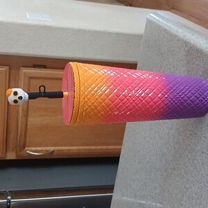 Starbucks Dia De Los Muertos Straw Topper Travel Cup